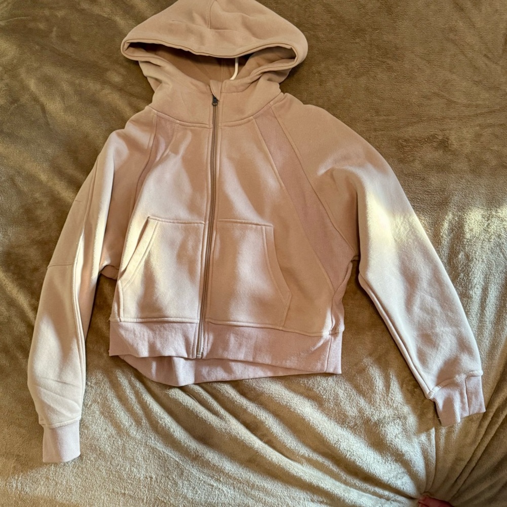 Cream Zip-Up Hoodie